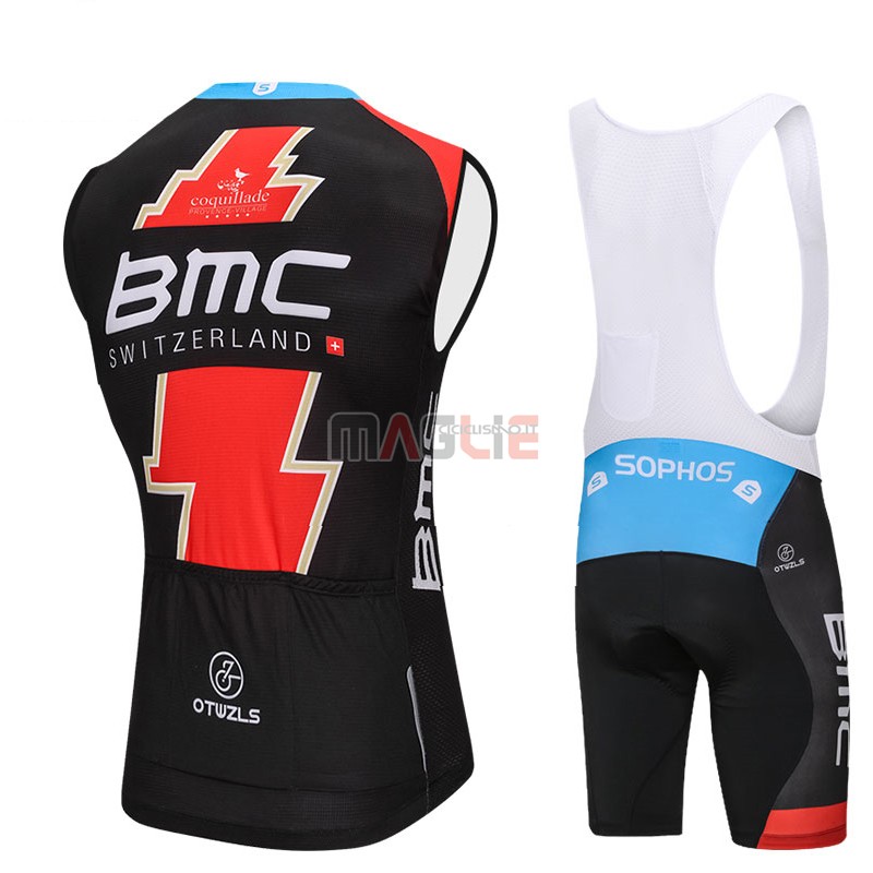 Gilet Antivento BMC 2018 Rosso e Nero